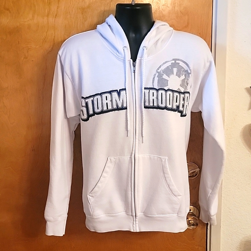 Men’s Disney Parks Star Wars Authentic Storm Troopers Full Zip Hoodie Small